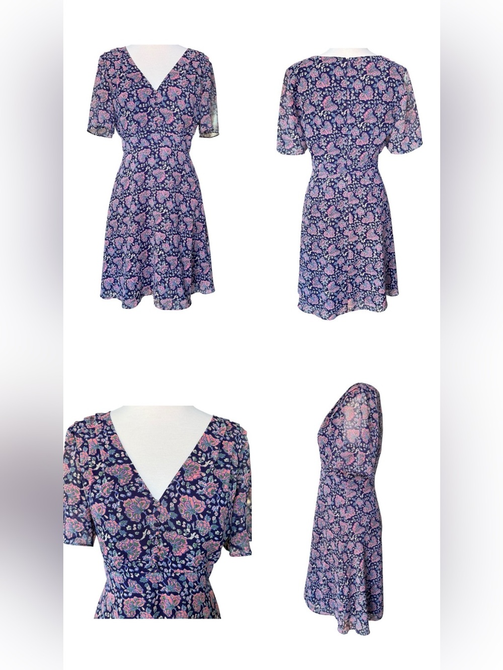 NWOT - Madewell Orchard Flutter-Sleeve Dress in Fan Floral Mix Mini - Dreamy! - Picture 8 of 9